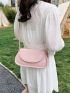 Solid Saddle Bag Flap Adjustable Strap Fashion PU