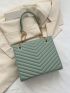 Chevron Pattern Square Bag Chain Fashion Chain PU