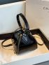 Mini Novelty Bag Fashion Zipper PU Black