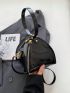 Mini Novelty Bag Fashion Zipper PU Black