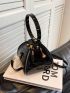 Mini Novelty Bag Fashion Zipper PU Black