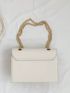 Small Square Bag White Flap Chain Strap For Work