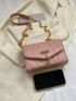 2023 New Single Shoulder Solid Color Small Square Bag Simple Lock Buckle Underarm Bag