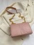 2023 New Single Shoulder Solid Color Small Square Bag Simple Lock Buckle Underarm Bag