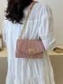 2023 New Single Shoulder Solid Color Small Square Bag Simple Lock Buckle Underarm Bag