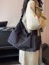 Minimalist Large Capacity Hobo Bag Waterproof Adjustable Strap