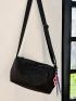 Black Minimalist Casual Hobo Bag For Daily Life Shoulder Bag