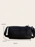 Black Minimalist Casual Hobo Bag For Daily Life Shoulder Bag