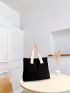 Oversized Shopper Bag Two Tone Casual