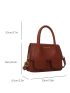 Mini Letter Print Handbag, Trendy Shoulder Bag Suitable For Shopping, Walking, Office