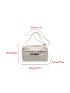 Medium Crossbody Bag Letter Graphic Nylon Zip Front