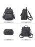 PU Leather Backpack Purse for Women Fashion Multipurpose Design Handbag Ladies Shoulder Bags Travel Backpack Black