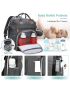 Baby Diaper Bag Backpack, Baby Bags for Boys Girls,Waterproof Changing Pad,USB Charging Port,Pacifier Case, Sunshade and Toy Bar, DK Grey