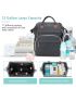 Baby Diaper Bag Backpack, Baby Bags for Boys Girls,Waterproof Changing Pad,USB Charging Port,Pacifier Case, Sunshade and Toy Bar, DK Grey