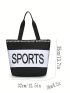 Large-Capacity Letter Graphic Ladies Bag For Shopping & Going Out