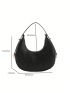 Fashion Exquisite Shopping Bag Retro Casual Women Shoulder Bag PU Solid Color Handbag