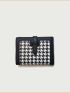 Two Tone Small Wallet Houndstooth Pattern Bifold