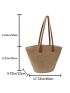 Straw Woven Tote Bag, Beach Bag, Boho Style Handbag For Travel Vacation