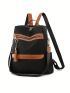 Tassel Decor Functional Backpack Two Tone