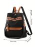 Tassel Decor Functional Backpack Two Tone