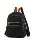 Large Capacity Functional Backpack Quilted Solid Color