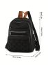 Large Capacity Functional Backpack Quilted Solid Color