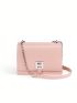 Minimalist Flap Chain Square Bag Genuine Leather