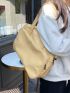 Minimalist Tote Bag Double Handle Solid Color