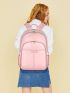 Medium Classic Backpack Letter Patch Detail Nylon