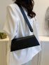 Women Fashion Crossbody Bag Solid Color Pu Messenger Bag Casual Handbag Shoulder Bag