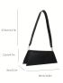 Women Fashion Crossbody Bag Solid Color Pu Messenger Bag Casual Handbag Shoulder Bag