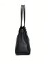 Minimalist Shoulder Tote Bag Genuine Leather Double Handle