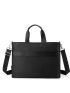 Men Minimalist Double Handle Briefcase Solid Color