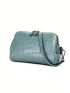 Crocodile Embossed Crossbody Bag Genuine Leather