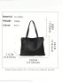 Litchi Embossed Shoulder Tote Bag Genuine Leather