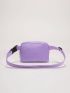 Mini Butterfly Decor Fanny Pack Purple Zipper