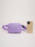 Mini Butterfly Decor Fanny Pack Purple Zipper