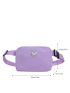 Mini Butterfly Decor Fanny Pack Purple Zipper