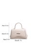 Solid Color Crossbody Bag, Pu Flat Square Bag, Fashion Handbag