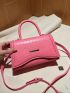 Solid Color Crossbody Bag, Pu Flat Square Bag, Fashion Handbag