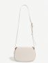 Mini Saddle Bag Minimalist Flap Brown Pu