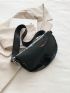 Crocodile Embossed Chain Decor Fanny Pack Crocodile Embossed