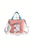 Cartoon Graphic Square Bag With Coin Purse