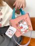 Cartoon Graphic Square Bag With Coin Purse