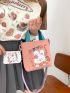 Cartoon Graphic Square Bag With Coin Purse