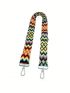 Geometric Pattern Bag Strap Wide Adjustable