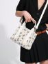 Cartoon Graphic Square Bag Double Handle Small