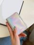 Holographic Zipper Around Card Holder