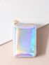 Holographic Zipper Around Card Holder