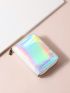 Holographic Zipper Around Card Holder